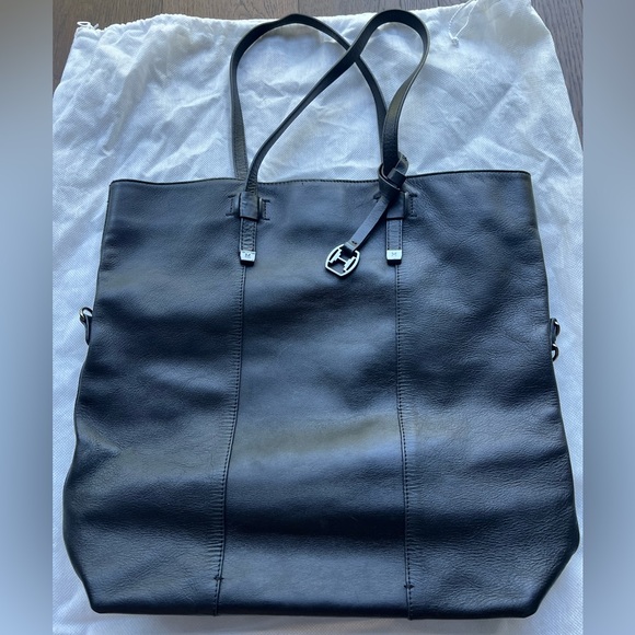 Halston genuine leather shoulder tote bag - Picture 1 of 7